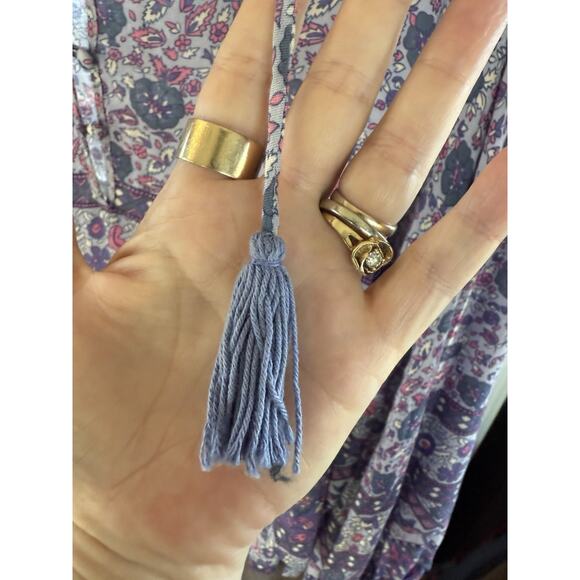 Spell And The Gypsy M Kombi Boho Blouse Lavender EXC - Picture 5 of 11